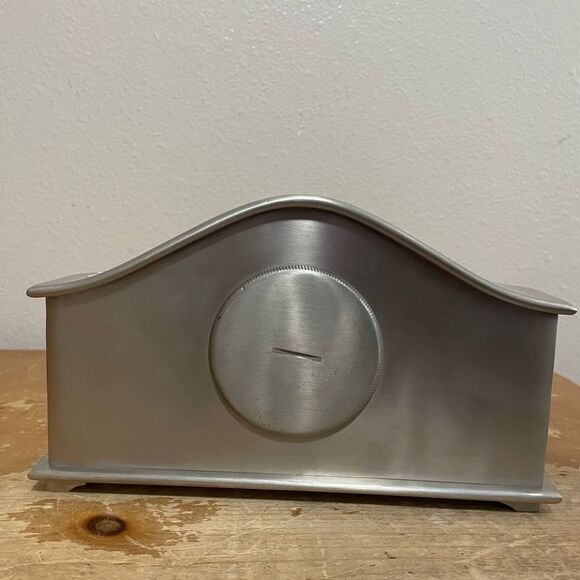 Pottery Barn Brushed Stainless Steel Mantle Clock - Picture 5 of 7